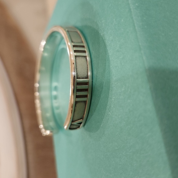 Tiffany & Co. Atlas Roman Numeral Cuff Solid Sterling Silver Bracelet - Picture 2 of 5